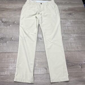 Under Armour Pants Mens 34x32 Beige Stretch Chino Golf Casual Performance Travel